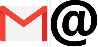 The logo of email and the symbol
