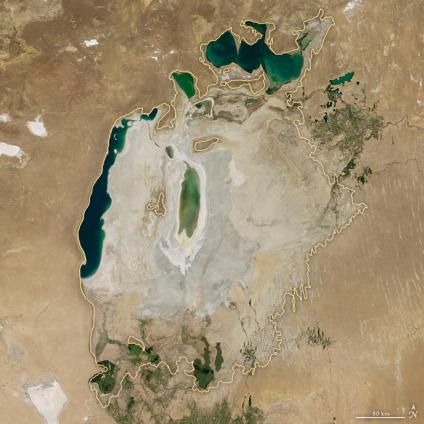 Aral Sea in 2016