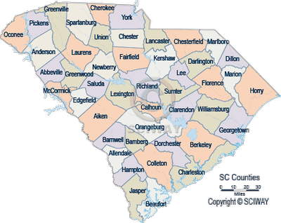 South Carolina Map