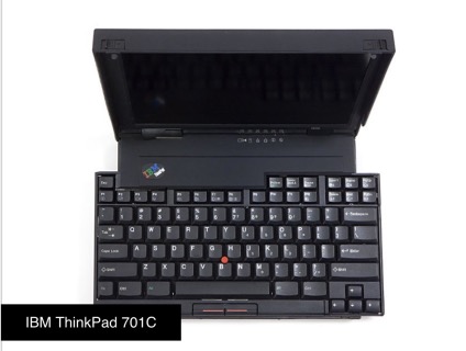 THE THINKPAD 701C WAS INTRODUCED IN THE YEAR 1995 . THE COMPUTER WAS ...
