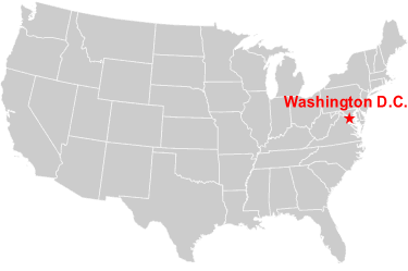 Washington D C On A Map Of The U S Sutori