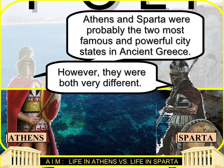 Illustration of athens vs sparta