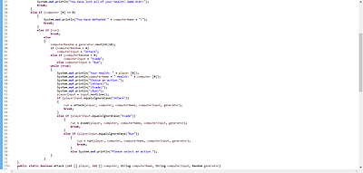 A snippet of code from the combat menu.