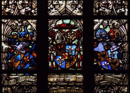 Europeans made stained glass as early as the 800s.