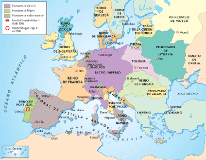 Mapa de las monarquías europeas