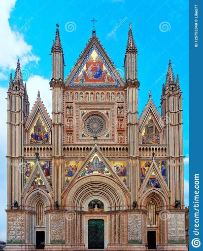 Duomo De Orvieto (https:  Es.dreamstime.com Opini%c3%b3n-de-front 