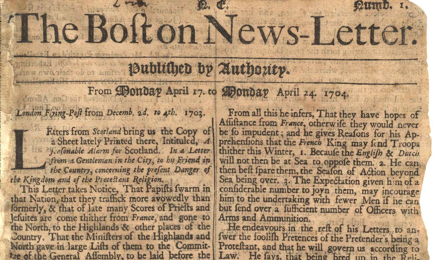 The newspaper come. Бостон ньюслеттер. Газетная реклама 19 века США. Бостон ньюслеттер 1704. Газета США 19 век.