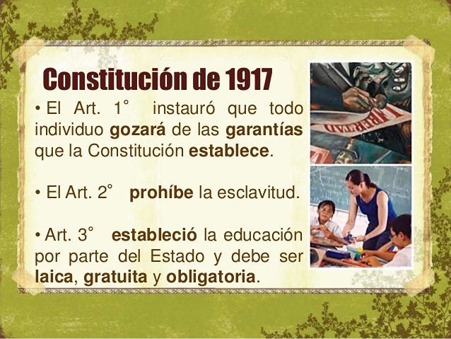 nace la constitucion mexicana de 1917, resultado de demandas y ...