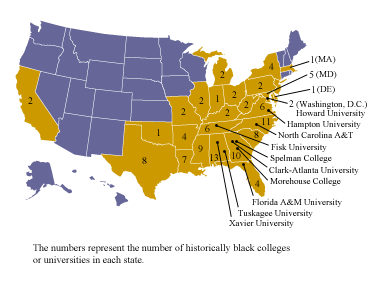 Map Of Hbcu Colleges Black Colleges In The Age Of Trump | Sutori