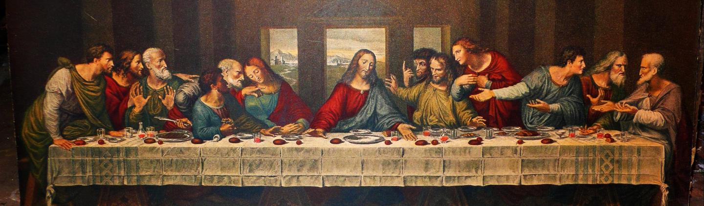 jesus eating with disciples