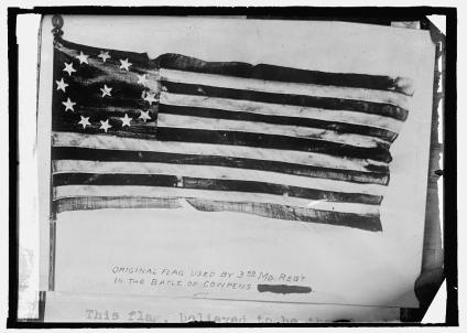 Original flag used by 3d Md. Regiment in Battle of Cowpens made ...