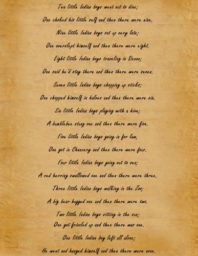 and then there were none poem