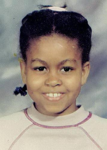 This is a Michelle Obama's school picture. From grade school.