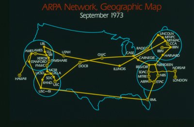 Hinternet Historia Mapa geográfico sobre APARNET