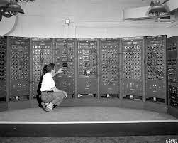 These were some of the first computers ever. They were huge and took up ...