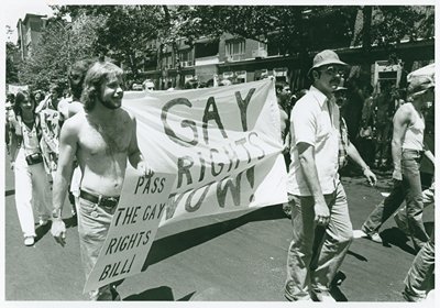 Gay Rights Movement Sign Marchers with