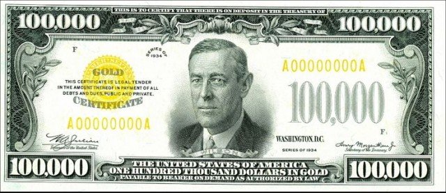 1918 Introduction Of Large Denomination Banknotes