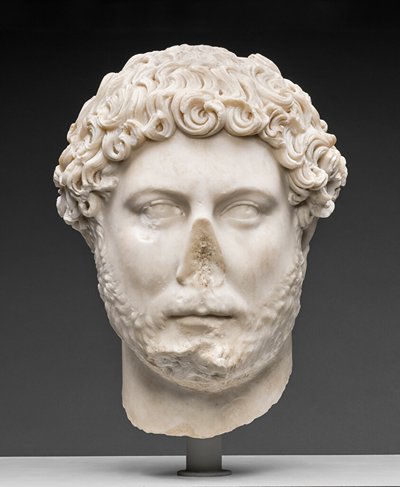 Portrait Head of Emperor Hadrian, 130-138 Art Institute of Chicago