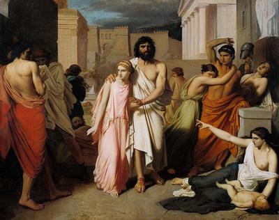 (1) Oedipus emerges from his palace at Thebes to see why everyone is ...