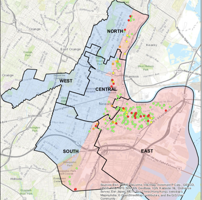 The Natural Resources Defense Council map of the service areas.