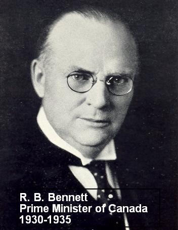 PM R.B Bennett (1930s) - Political