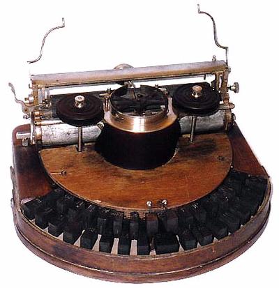 This typewriter was introduced in 1884 and used QWERTY system for ...