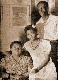 Pearl Primus at home with her mother and father (Date not listed)