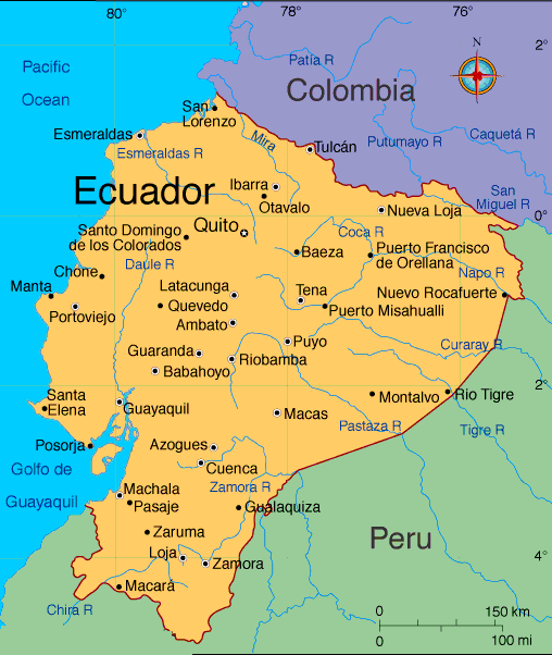 This is a map of ecuador