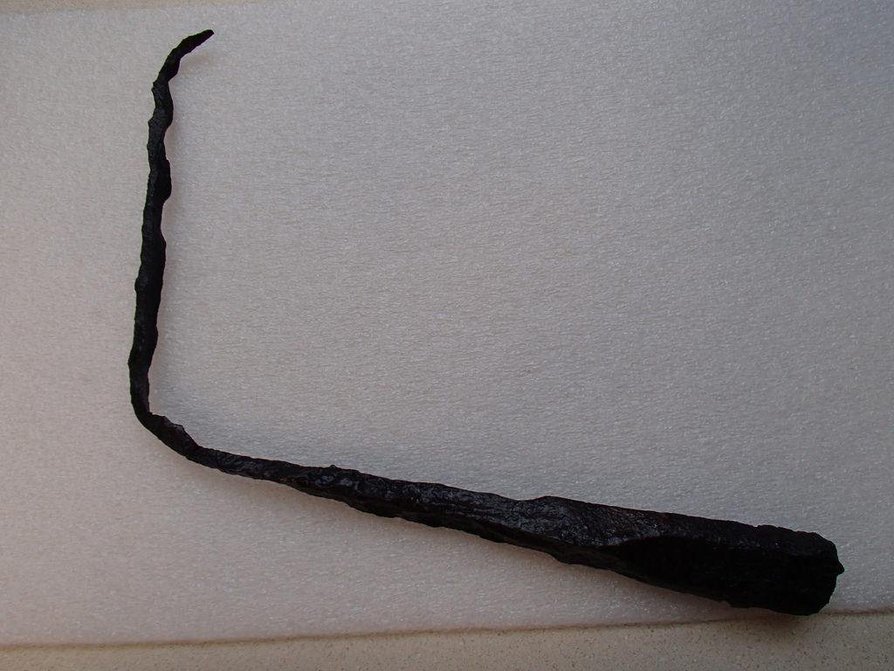 The pointed lightning rod conductor, also called a lightning attractor ...