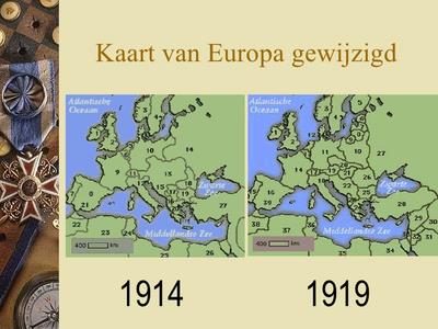 De Kaart Van Europa Voor En Na Het Verdrag Van Versailles.