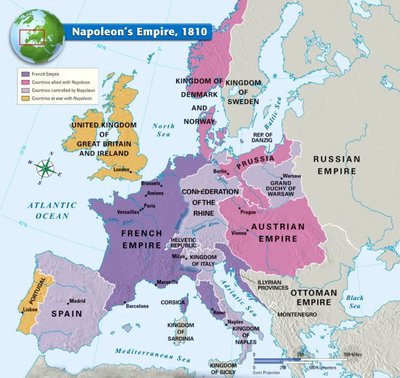 Map of Napoleon's Empire