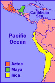 Map Showing Location Of Aztec And Incan Empires