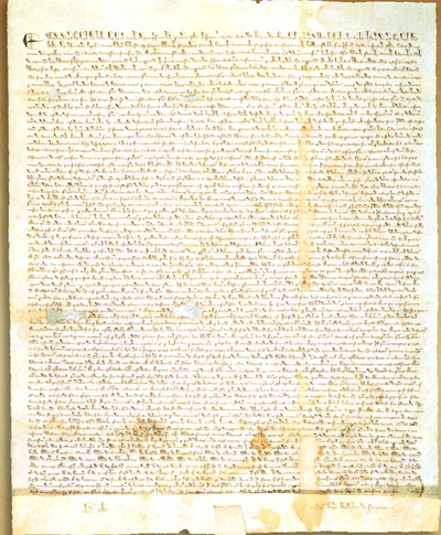 Magna carta, 1215.