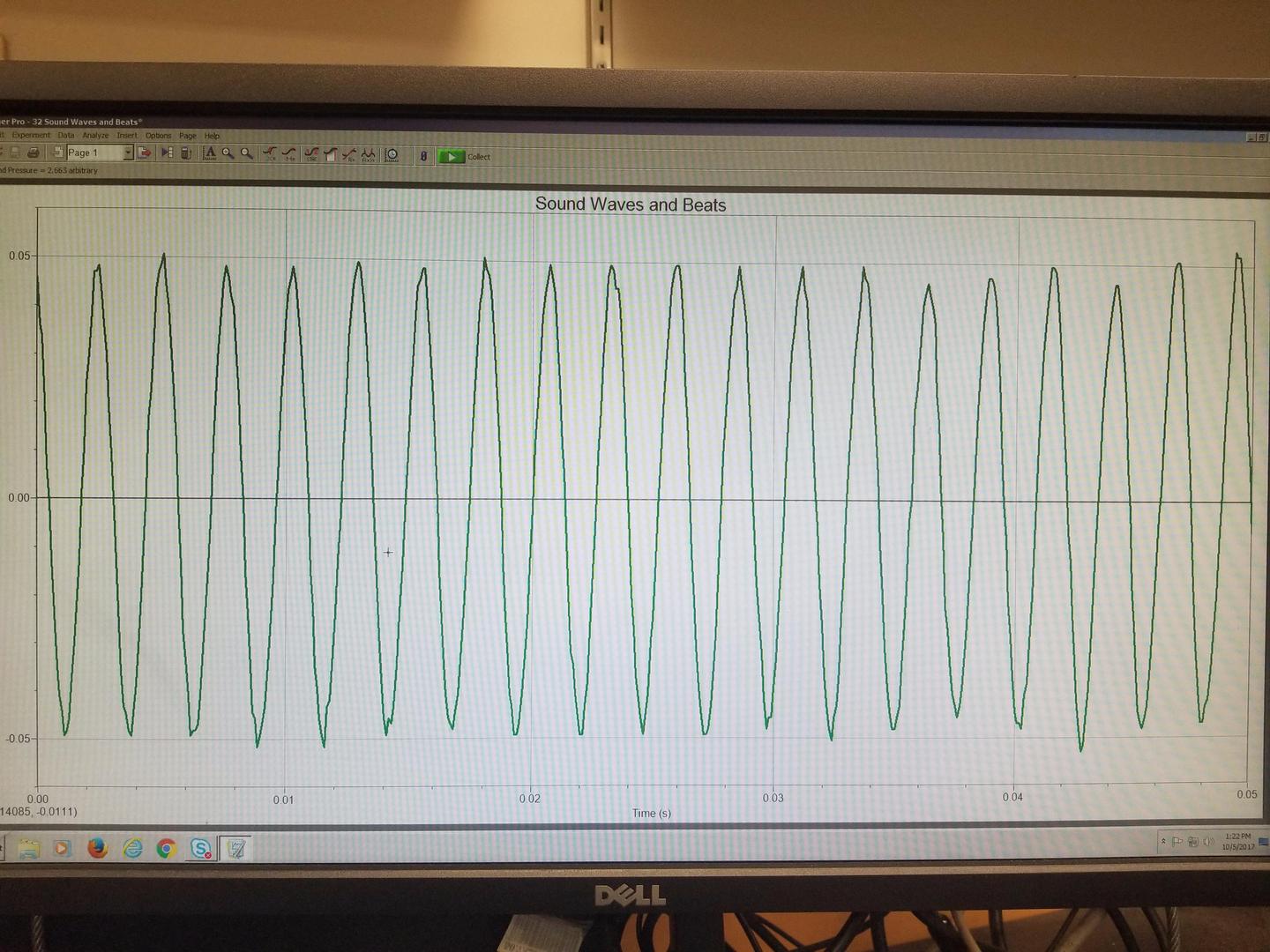 This is the graph from the 384 Hz tuning fork.