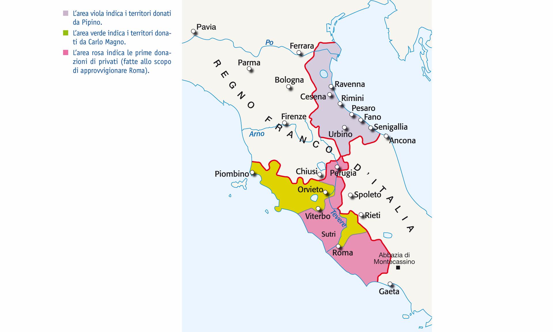 DONA I TERRITORI AL PAPA