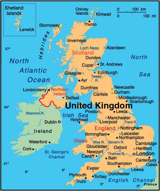 Карта the uk