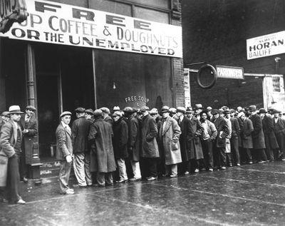 Unemployed men during the Great Depression