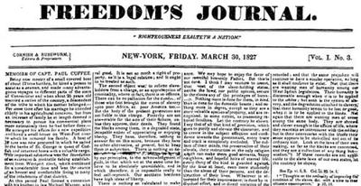 George R. Allen Freedom Journal (March 1827) Freedom’s Journal is Published