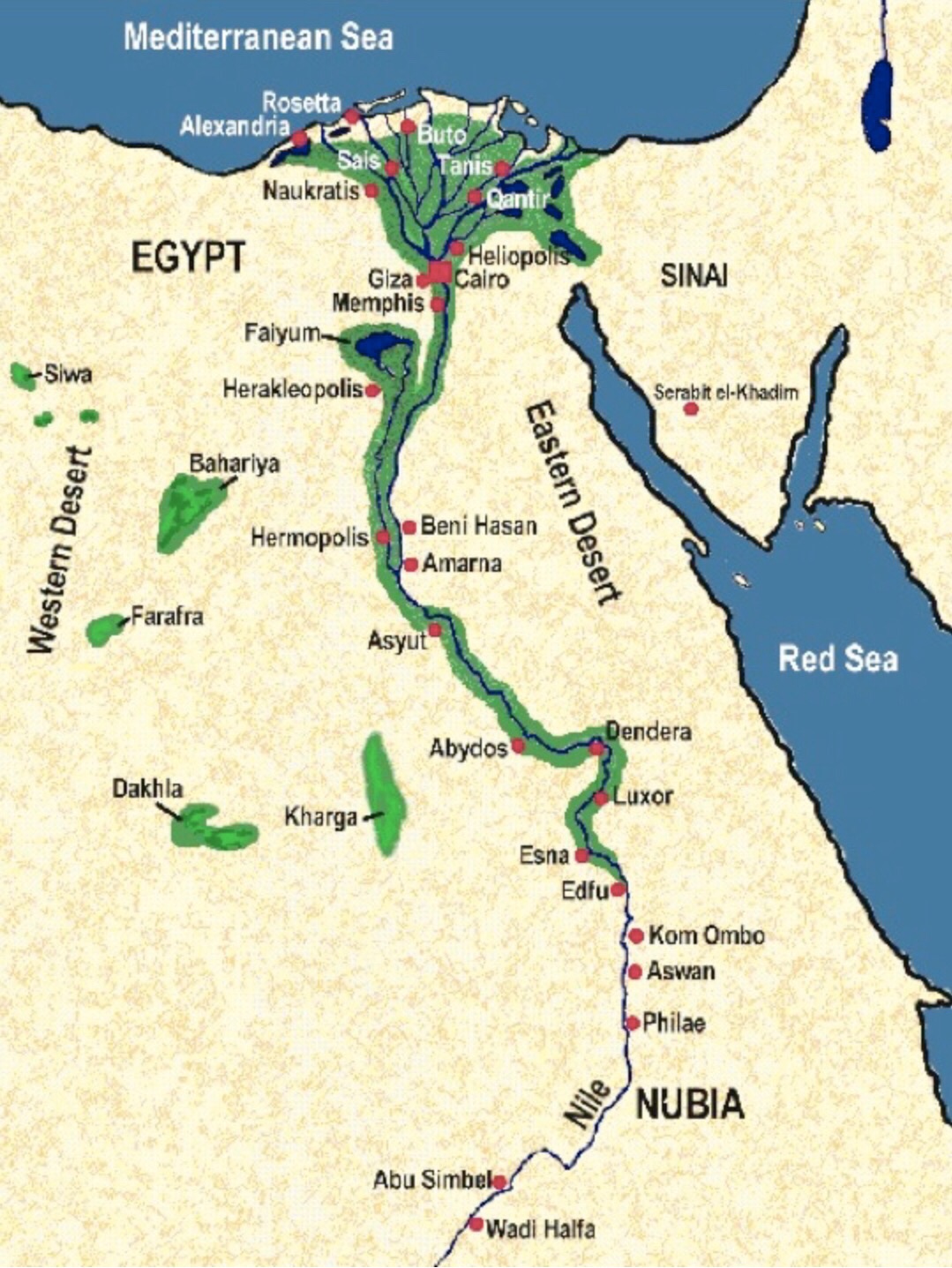 The Nile river made the area around it very good for farming. It also ...