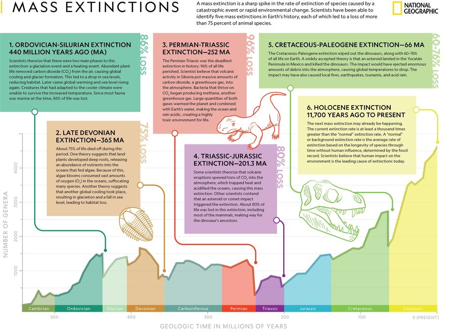 The Five Types of Mass Extinction