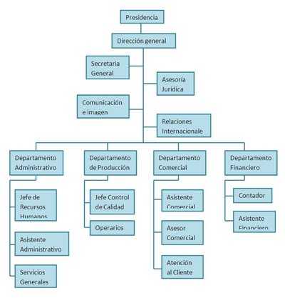 estructura organizacional de una empresa | Sutori