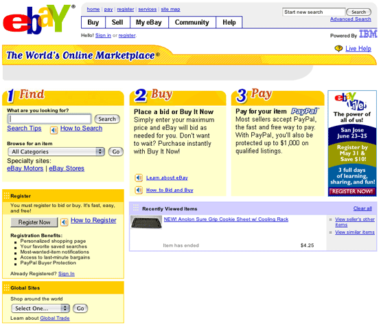 First Ebay Screen Shot eBay