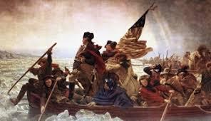 George Washington Evacuating his troops after a defeat in the Battle of ...