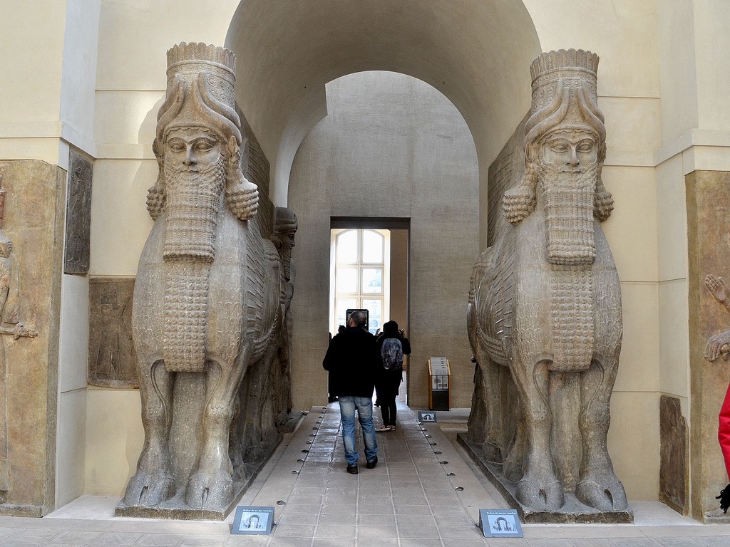 Lamassu Z Bramy Pałacu Sargona Ii Lamassu from the citadel of Sargon II, Dur Sharrukin, 720-705 B.C.E.