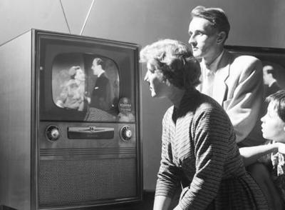 first black and white television
