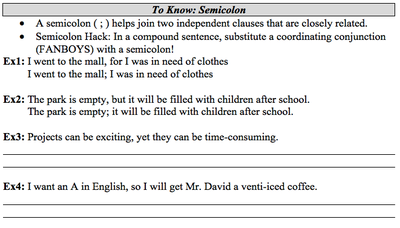 compound sentence with semicolon