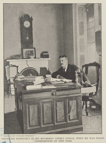 Unknown, Theodore Roosevelt In His Mulberry Street Office When He Was ...