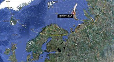 The bigger nuclear test, Novaya Zemlya