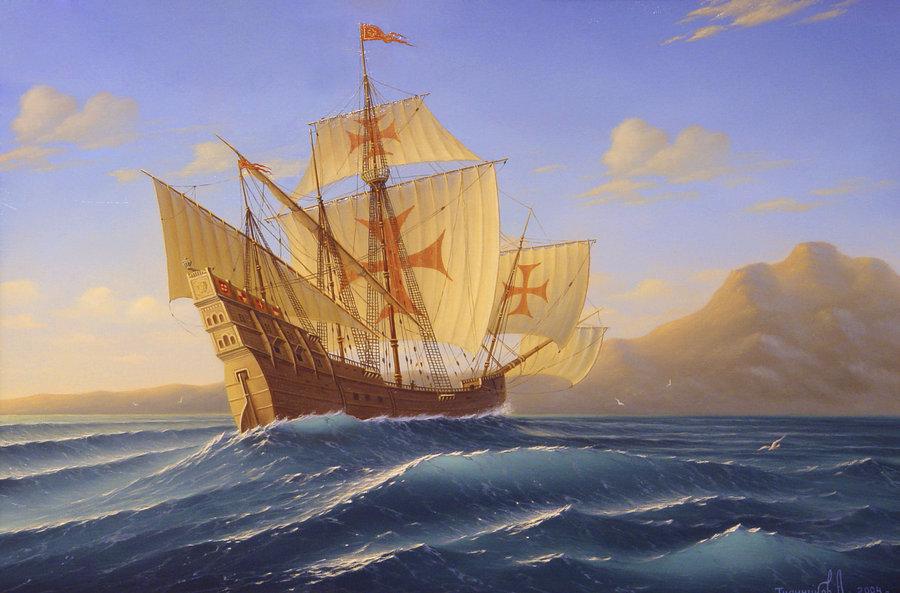 Caravel - small, fast ship that helped sailors survive sea storms.