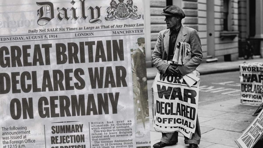 Britain declares war on Germany